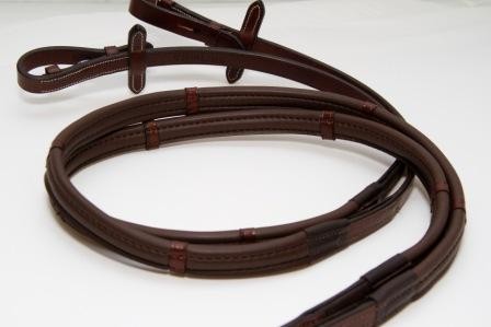 Reins-60"-Brown Stud Hook w/Stops