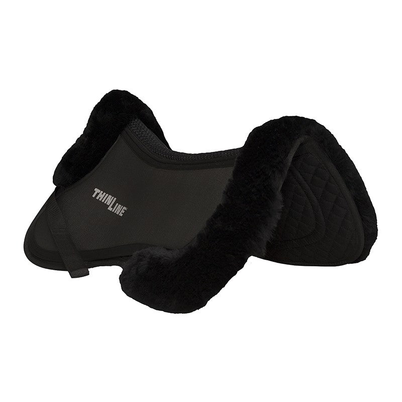 Trifecta Cotton Half Pad with Fleece Rolls Black Small