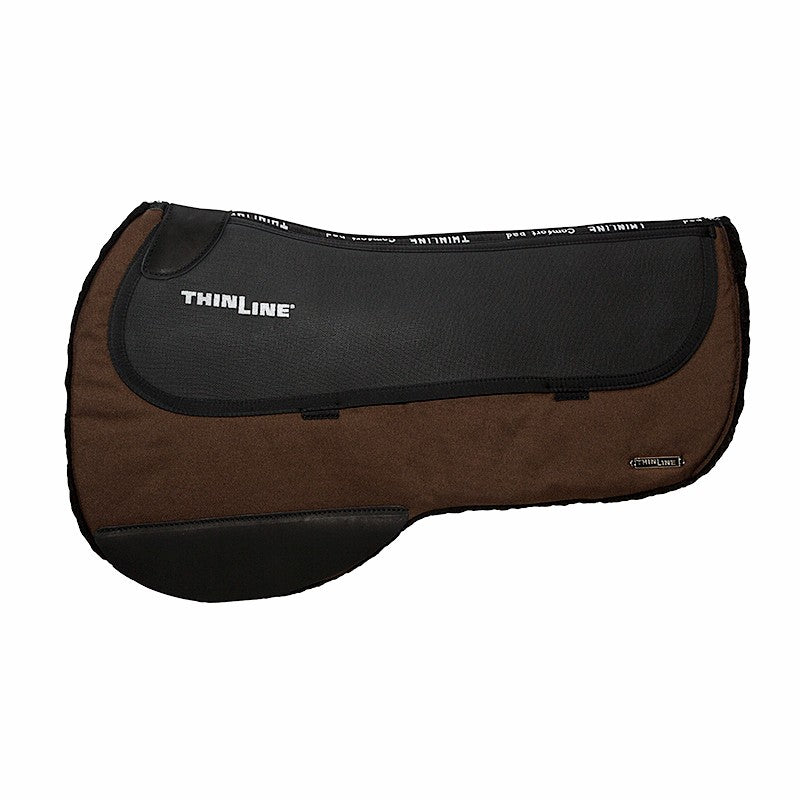 Countour Western Ranch Round Skirt Saddle Pad Brown