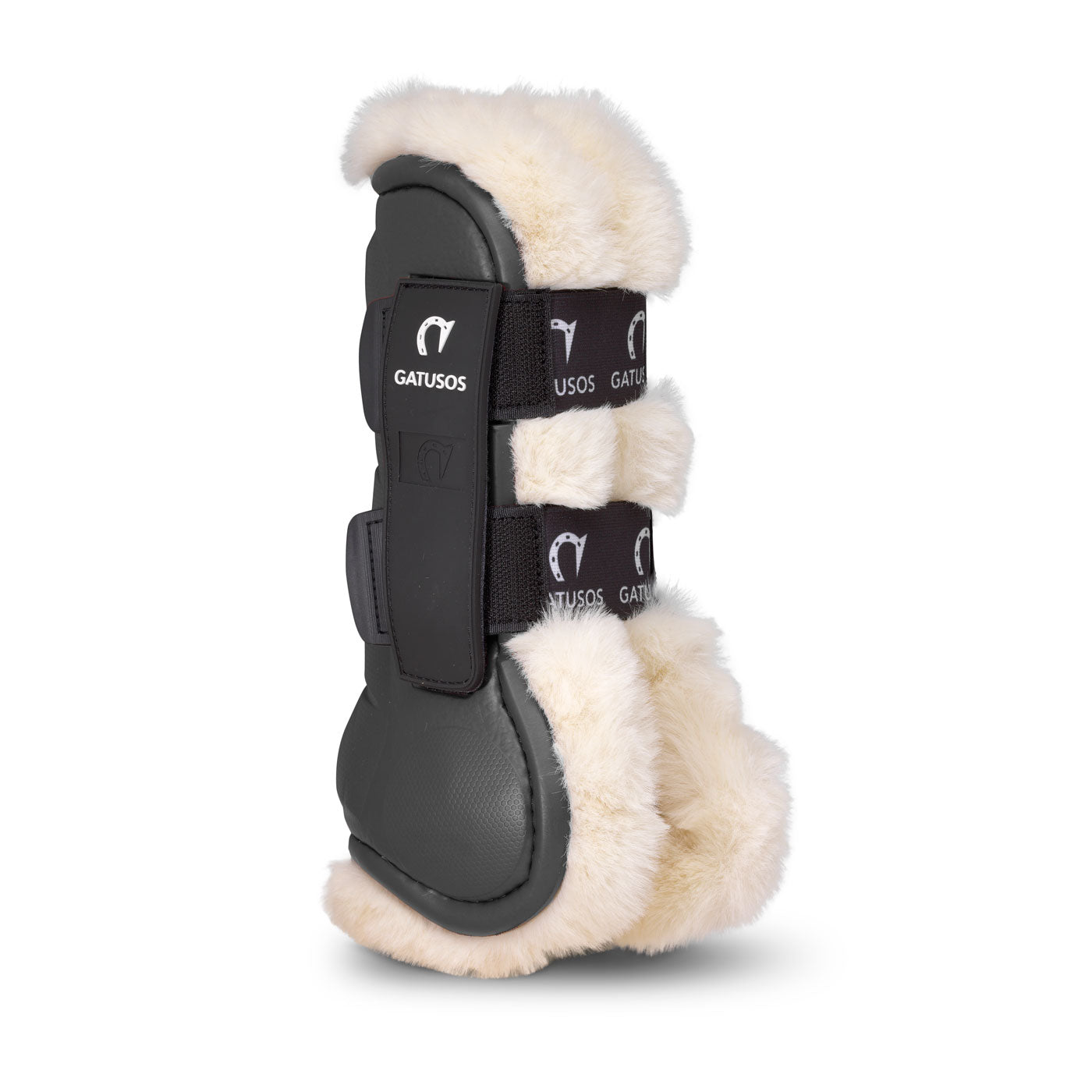 DELUXE ULTRA LIGHT FRONT BOOTS WITH SHEARLING BLACK