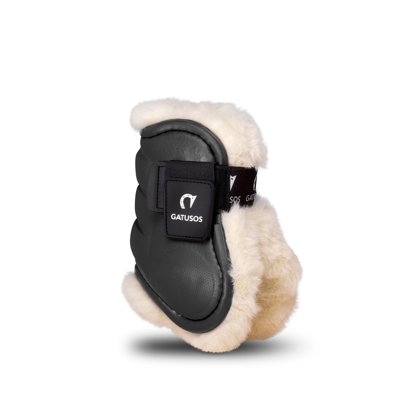 DELUXE ULTRA LIGHT FETLOCK BOOTS WITH SYNTHETIC SHEARLING BLACK
