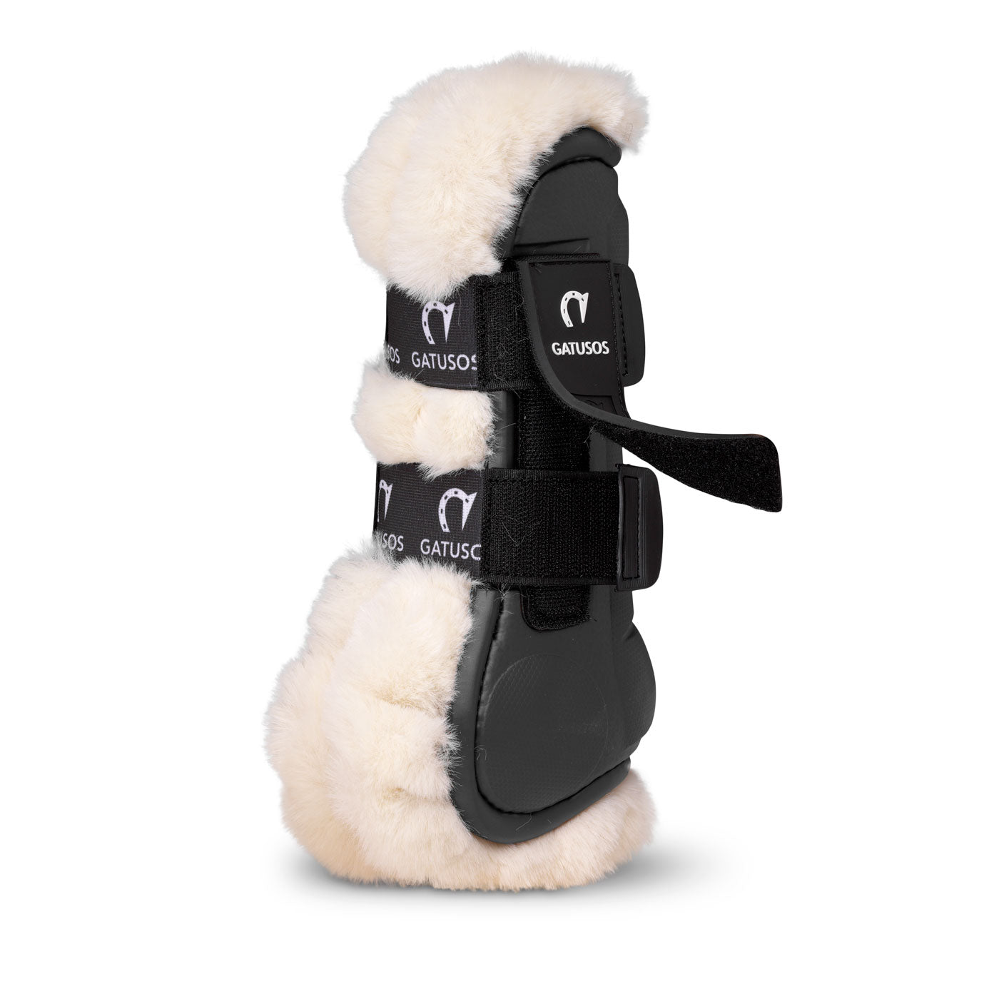 DELUXE ULTRA LIGHT FRONT BOOTS WITH SHEARLING BLACK