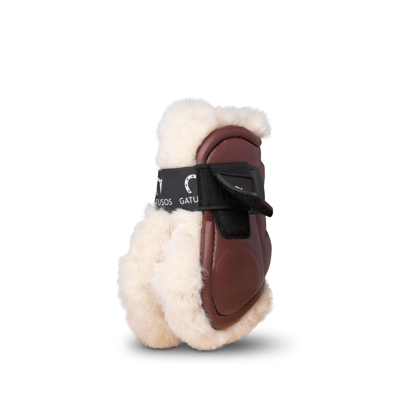 DELUXE ULTRA LIGHT FETLOCK BOOTS WITH SYNTHETIC SHEARLING BROWN
