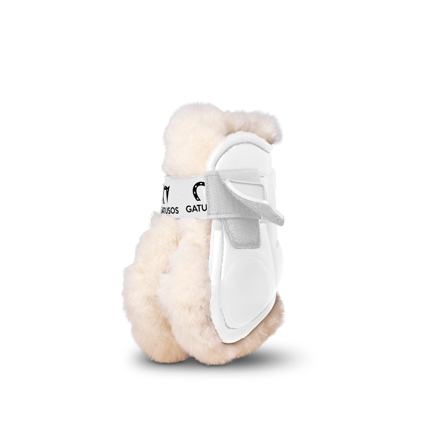 DELUXE ULTRA LIGHT FETLOCK BOOTS WITH SYNTHETIC SHEARLING WHITE