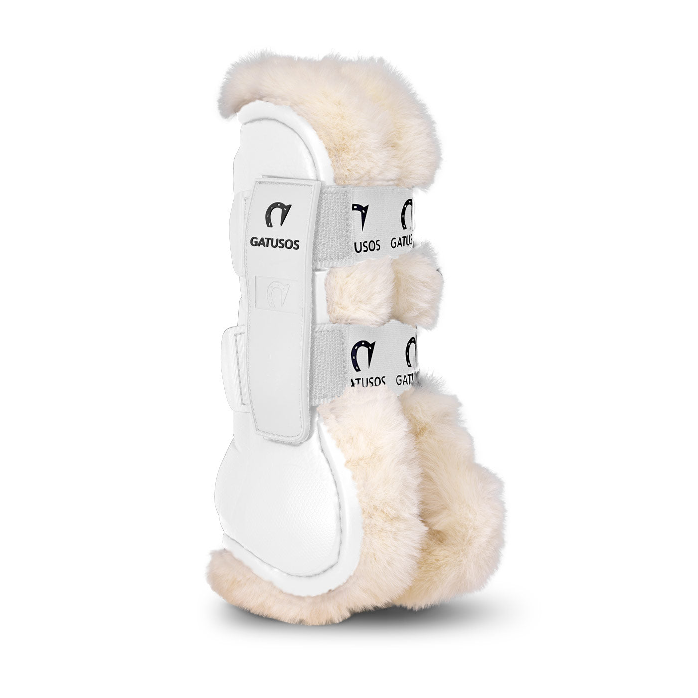 DELUXE ULTRA LIGHT FRONT BOOTS WITH SHEARLING WHITE