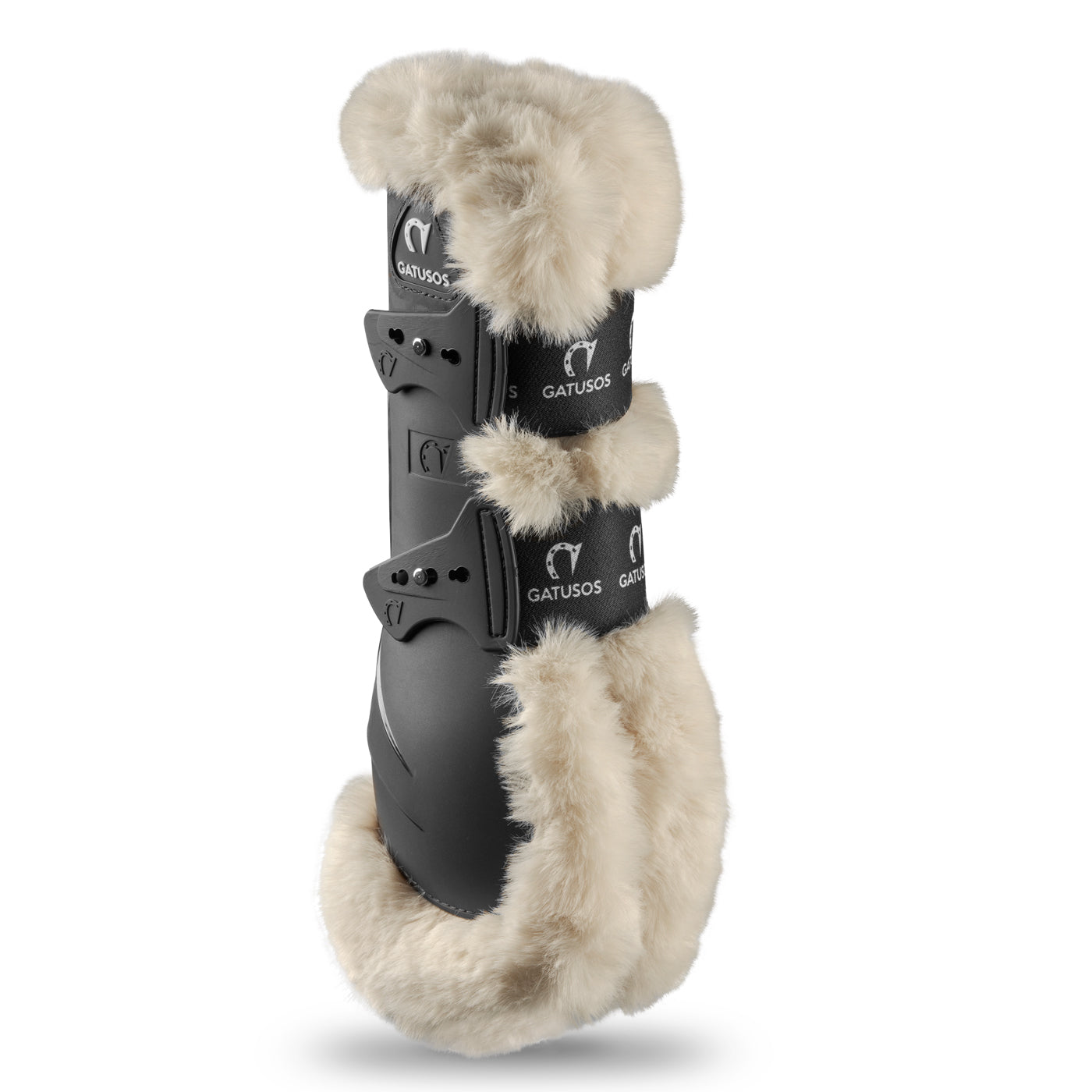 REAR PROTECTION GENUINS BOOTS WITH SYNTHETIC SHEARLING BLACK