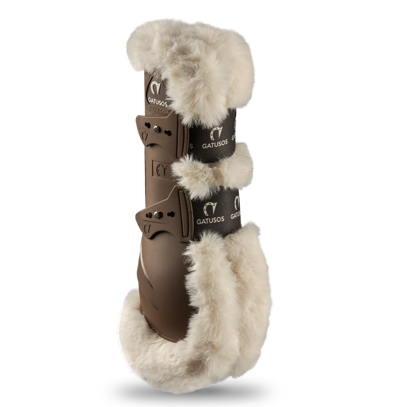REAR PROTECTION GENUINS BOOTS WITH SYNTHETIC SHEARLING BROWN