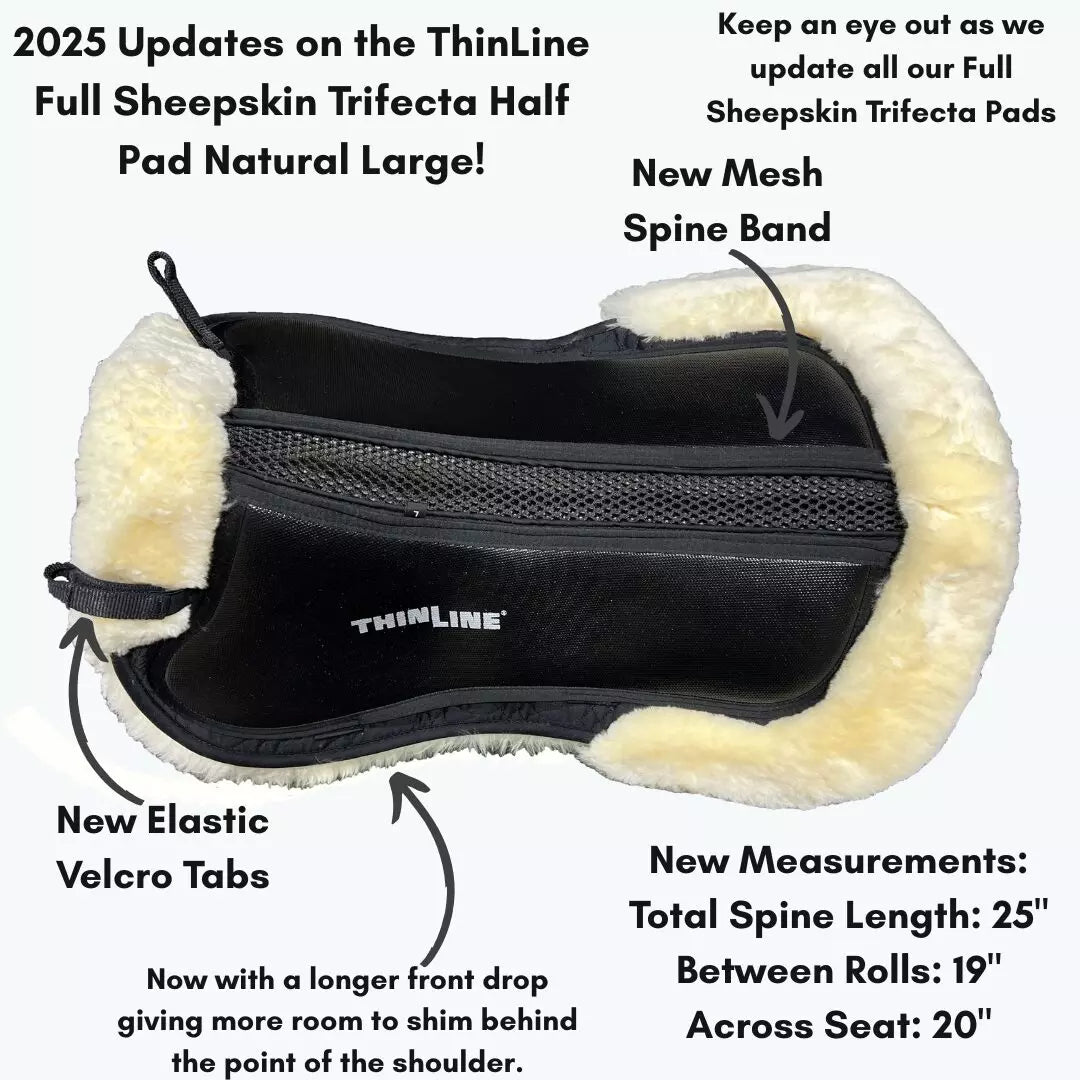 Trifecta Sheepskin Comfort Half Pad Brown Medium