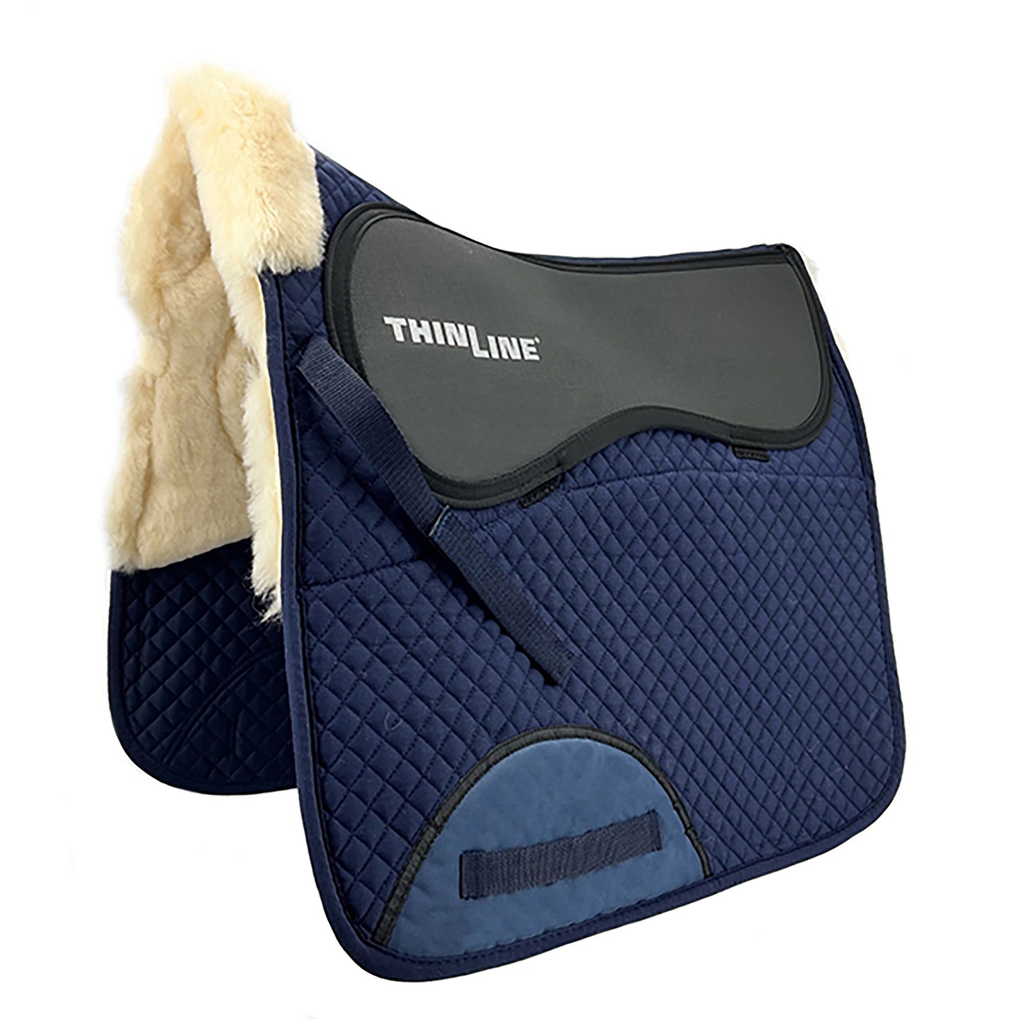 Woven Wool Dressage Square Saddle Pad Navy