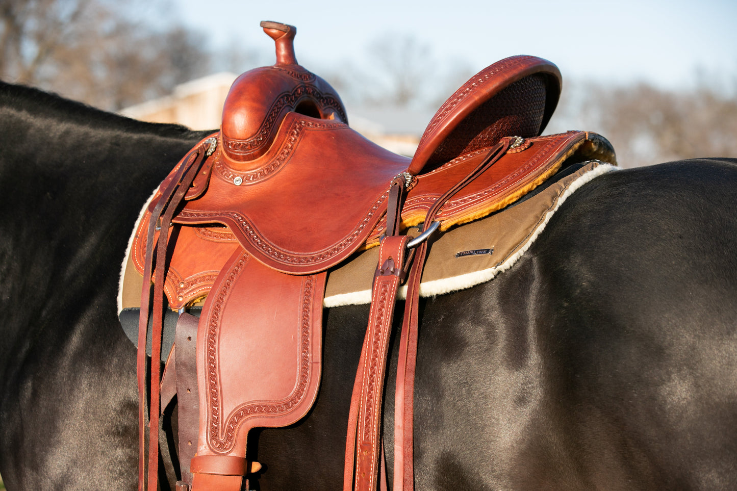 Endurance Waxed Tough Rider Saddle Pad Tan