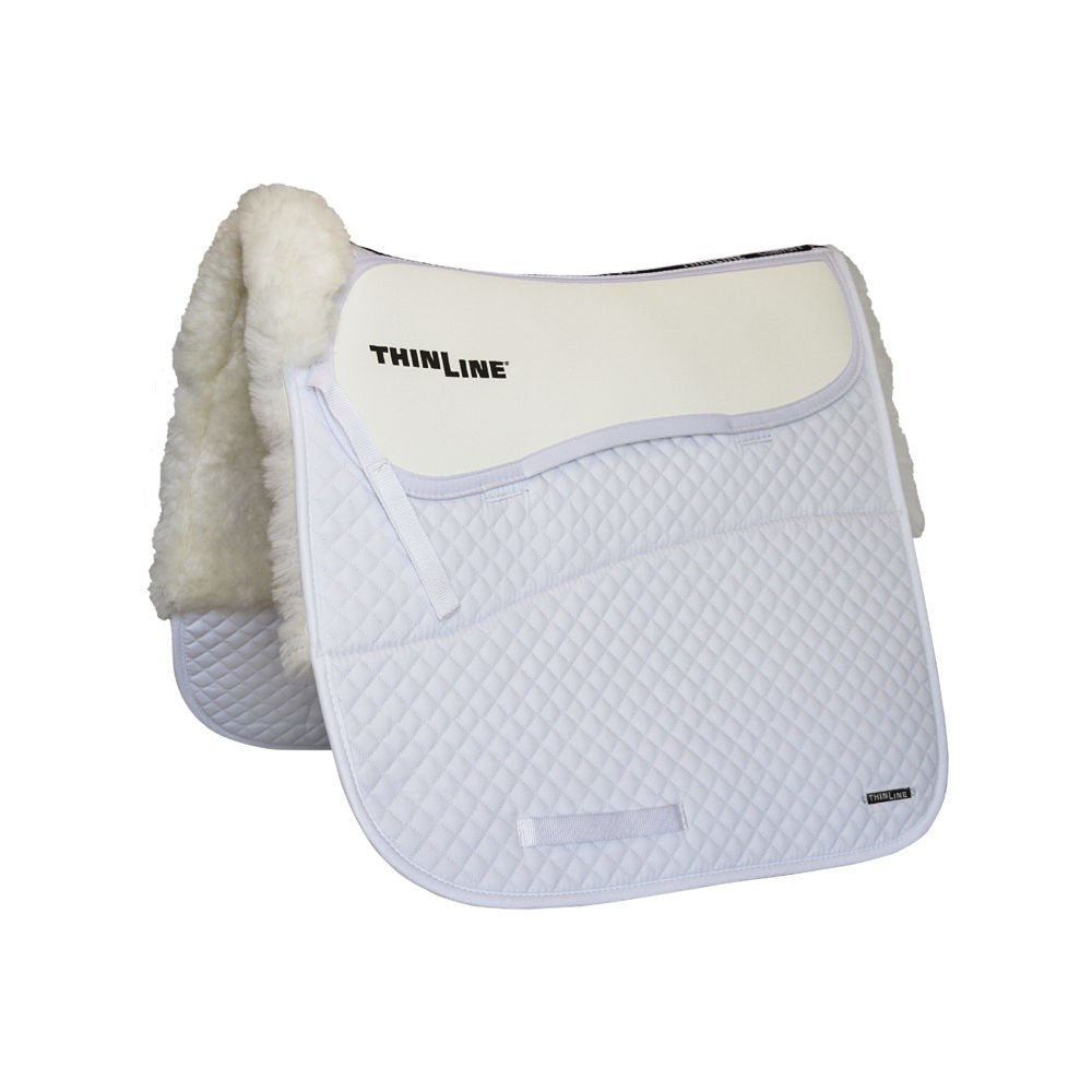 Woven Wool Dressage Square Saddle Pad White