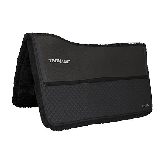Western Woven Wool Comfort Saddle Pad Square Black