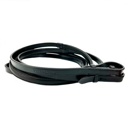 Thinline Classed Lined Reins - Black 54"