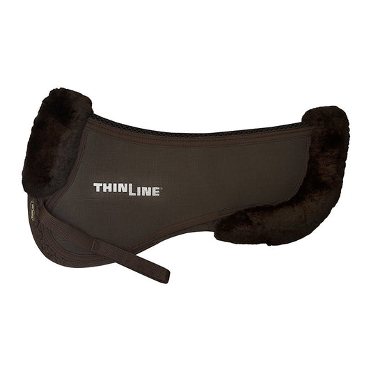 Trifecta Cotton Half Pad with Fleece Rolls Dark Brown Small