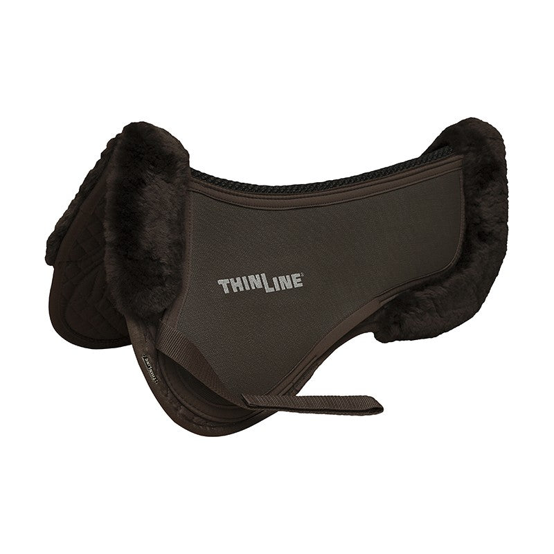 Trifecta Cotton Half Pad with Fleece Rolls Dark Brown Small