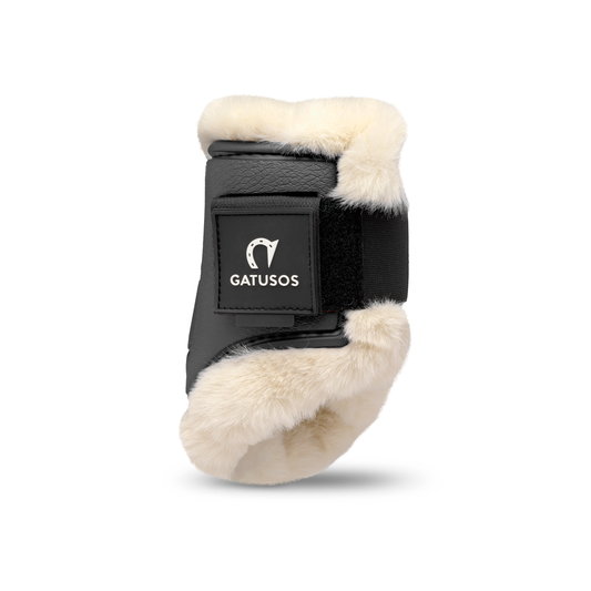 DELUXE ULTRA LIGHT FETLOCK INSIDE PROTECTION BOOTS SYNTHETIC SHEARLING BLACK