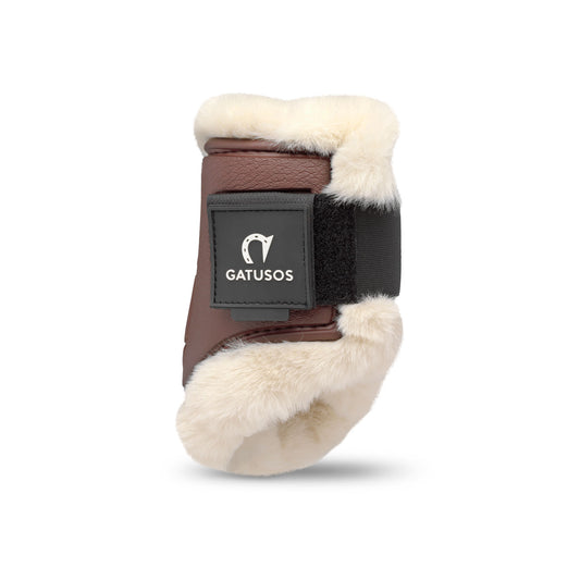 DELUXE ULTRA LIGHT FETLOCK INSIDE PROTECTION BOOTS SYNTHETIC SHEARLING BROWN