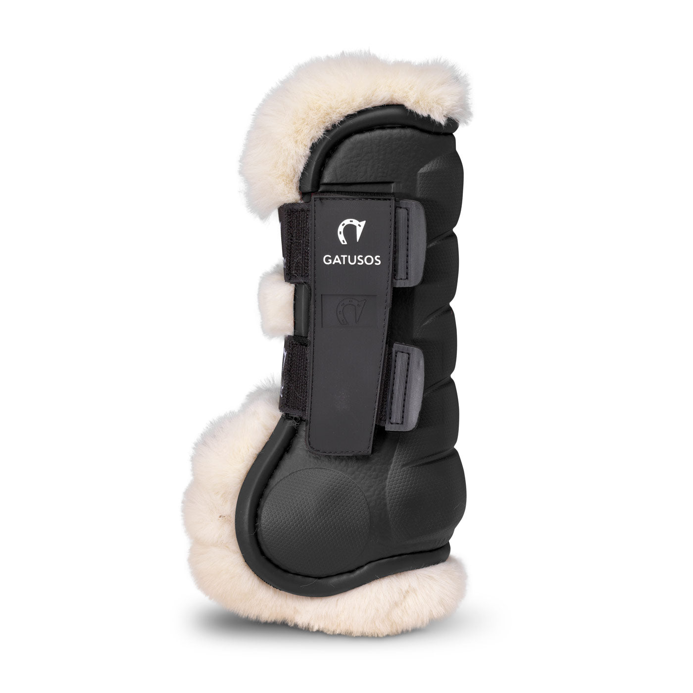 DELUXE ULTRA LIGHT FRONT BOOTS WITH SHEARLING BLACK