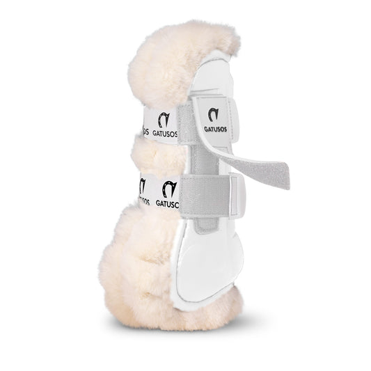 DELUXE ULTRA LIGHT FRONT BOOTS WITH SHEARLING WHITE
