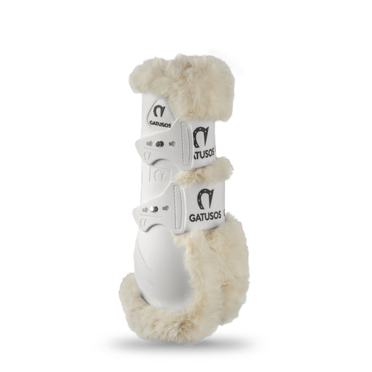 FRONT PROTECTION GENUINS BOOTS WITH SHEARLING WHITE