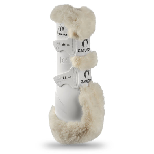REAR PROTECTION GENUINS BOOTS WITH SYNTHETIC SHEARLING WHITE