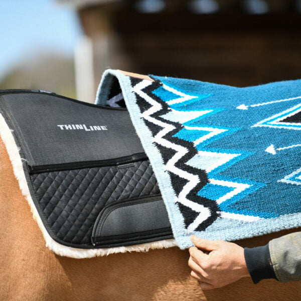 Western Woven Wool Comfort Saddle Pad Square Black